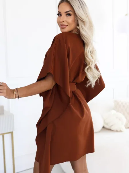 Mini haljina Numoco smeđa