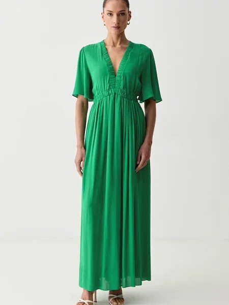 Morgan rochie de vară din vâscoză ROGLIM verde