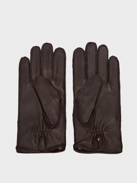 Кожаные перчатки Gant коричневые