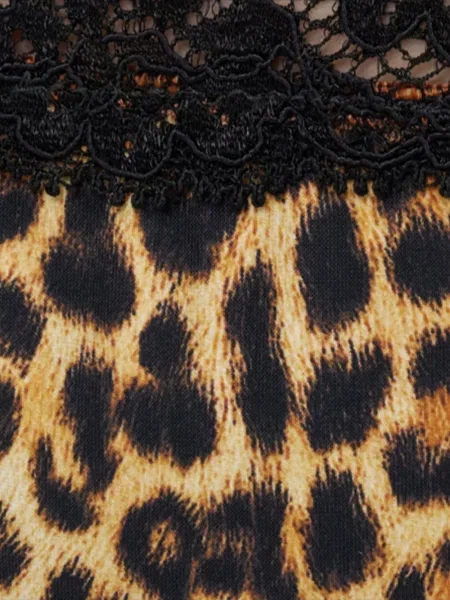 Raštuotas nėriniuotas maudymosi kostiumėlis Roberto Cavalli leopardinis
