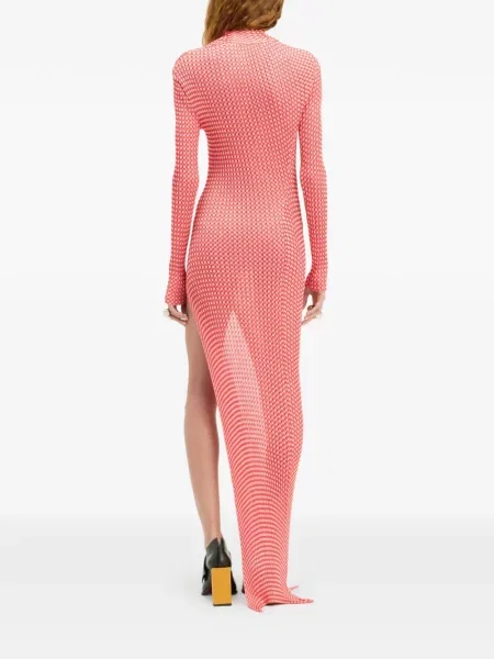 Rochie maxi Jean Paul Gaultier asimetrică roșu