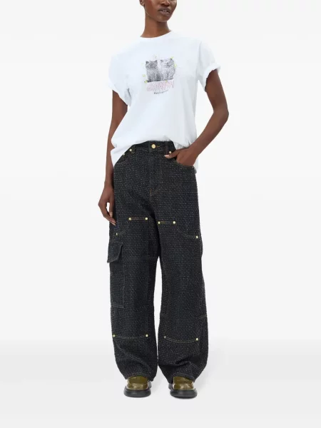 Tricou Ganni alb