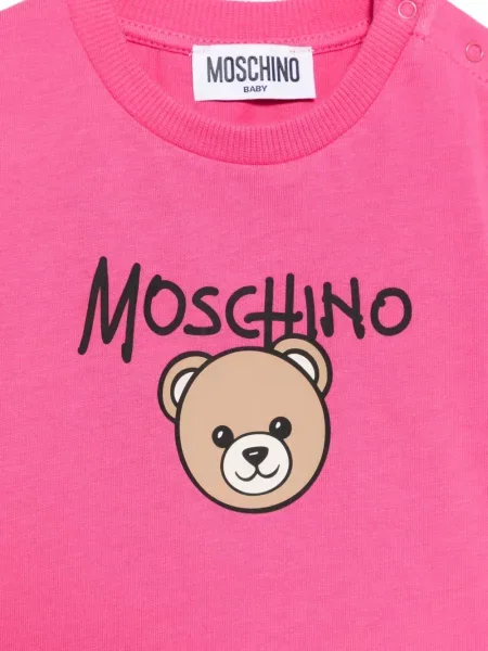 Koszulka dziecięca Moschino różowa
