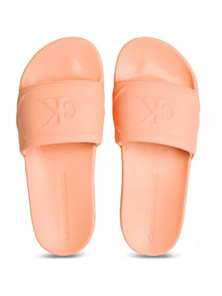 Saboți Calvin Klein Jeans portocaliu