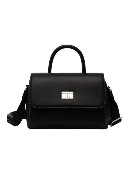 Mała lniana torebka Tommy Jeans czarna