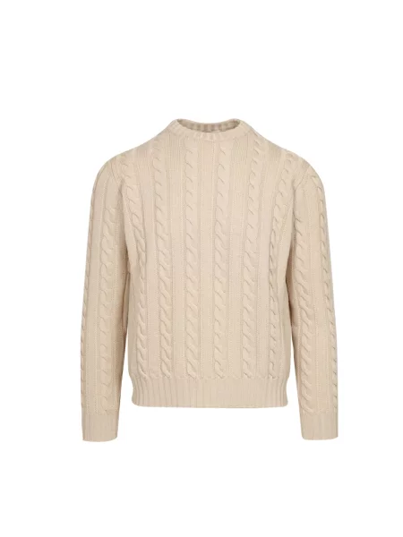 Sweter Filippo De Laurentiis wełniany beżowy