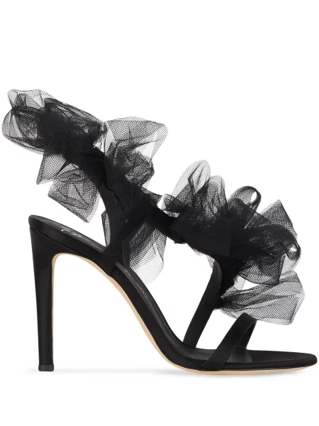 Sandale Giuseppe Zanotti din satin negru