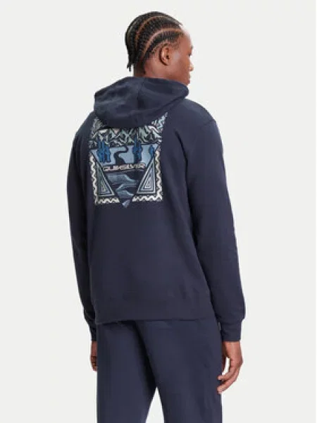 Quiksilver Džemperis Graphic Hoodie Tamsiai mėlyna