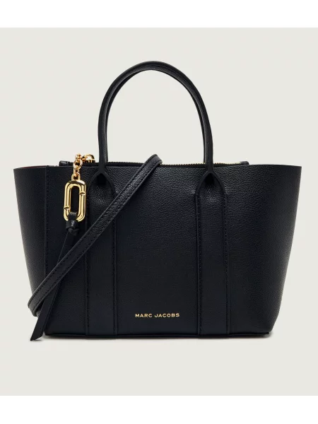 Marc Jacobs Bőr bőrönd Pop J Marc Small Work Tote fekete