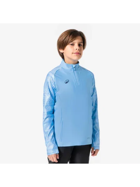 Bluza piłkarska krótki dla dzieci Kipsta Viralto Wavy Club biała