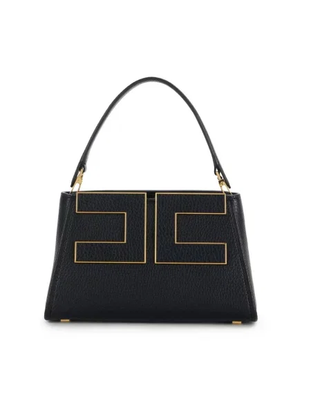 Torebka crossbody Elisabetta Franchi skórzana czarna