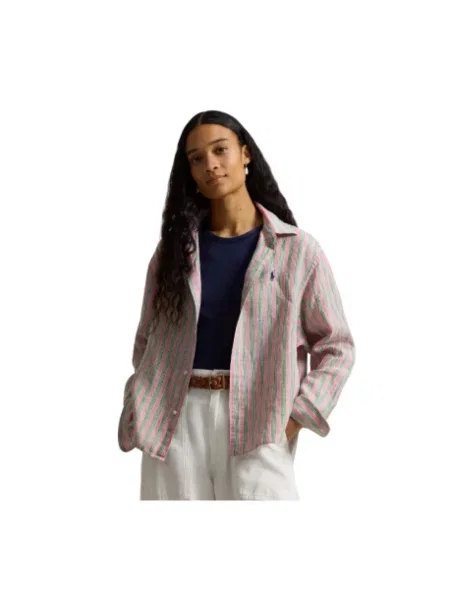 Polo Ralph Lauren koszula lniana różowa