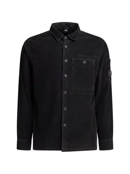 Cămașă C.p. Company de catifea cord negru
