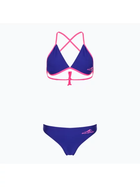 Costum de baie din două piese aquafeel Sun Bikini blue pink flames albastru