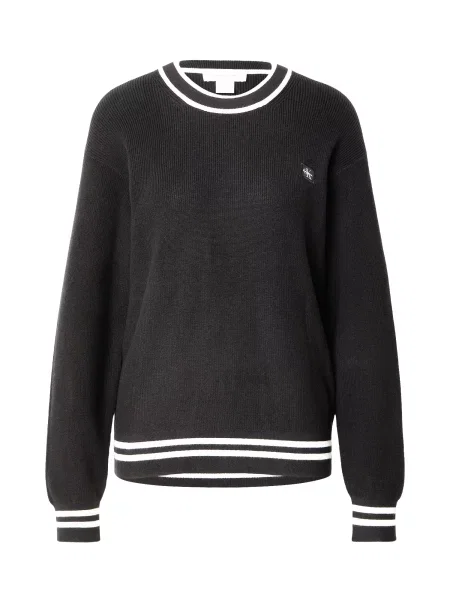 Calvin Klein Jeans Pulover / alb negru