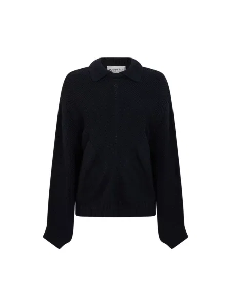Sweter Iceberg wełniany niebieski