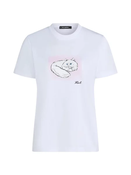 Karl Lagerfeld Tricou azur / rosé / negru alb