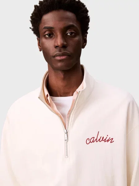 Махрова спортивна кофта Calvin Klein Jeans біла