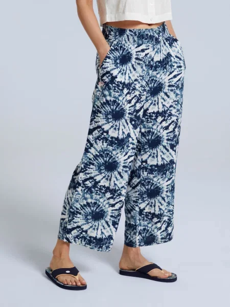 Tassia spodnie Capri z materiałów z recyklingu Navy