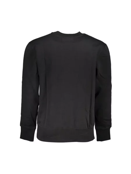 Bluza polarowa Calvin Klein Jeans z okrągłym dekoltem polarowa czarna