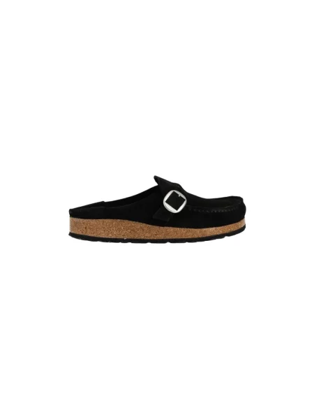 Klapki Birkenstock zamszowe czarne