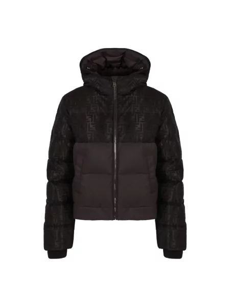 Kurtka puchowa Fendi brązowa