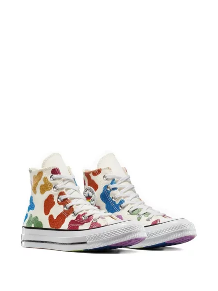 Sneakerși Converse Chuck 70 cu broderie cu platformă alergare alb
