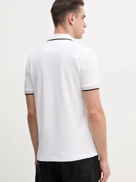 Koszulka polo Boss Green z logo biała