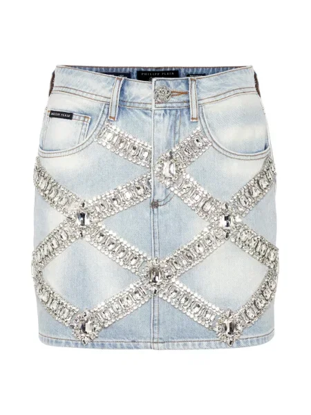 Spódnica jeansowa Philipp Plein niebieska