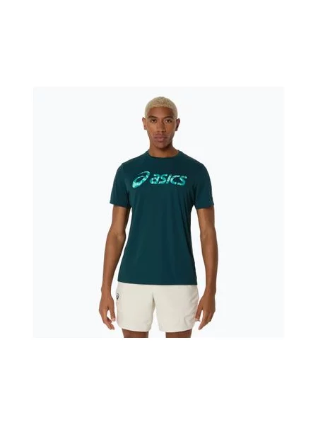 Тенісна футболка ASICS Match Seasonal Graphic Tee saxon green зелена