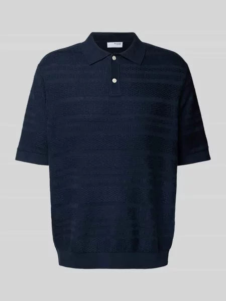 Koszulka polo o kroju relaxed fit z czystej bawełny model ‘FOAM’ Selected Homme