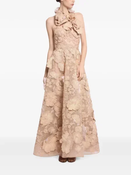 Rochie maxi Elie Saab cu broderie din tul
