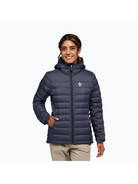 Női pehelydzseki Black Diamond Access Down Hoody charcoal. Méret: S fekete