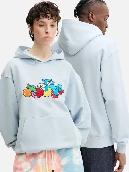 Суичър с качулка Inbetweeners с качулка с апликация синьо