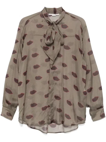 Koszula Stella Mccartney z nadrukiem zielona