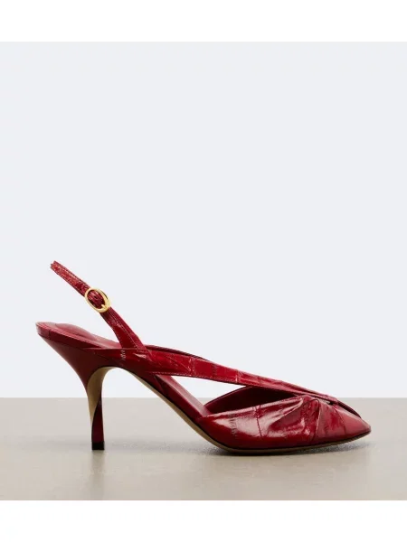 Pantofi cu toc Jacquemus din piele roșu