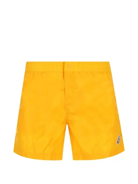 Slip de baie Moncler cu autograf galben