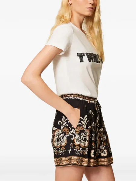 Pantaloni scurți Twinset negru