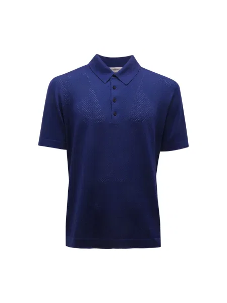 Koszulka polo Goes Botanical wełniana niebieska