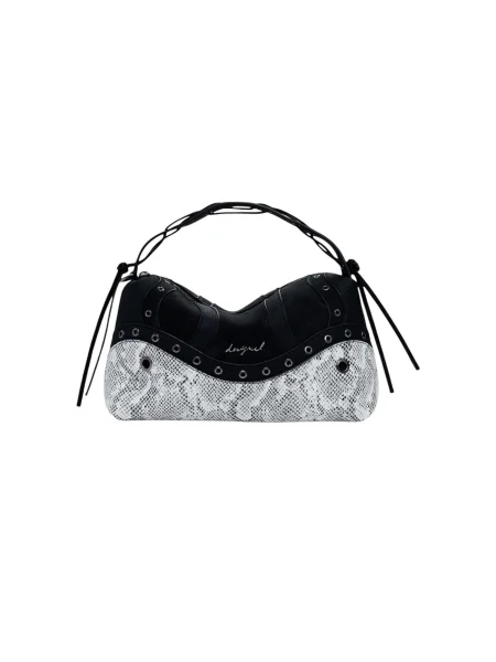 Чанта Desigual SNAKE PATCH BERGAMO черно