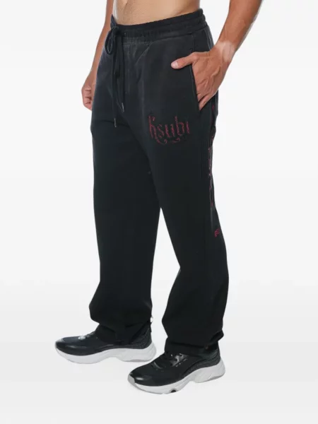 Pantaloni Ksubi alergare cu autograf gri