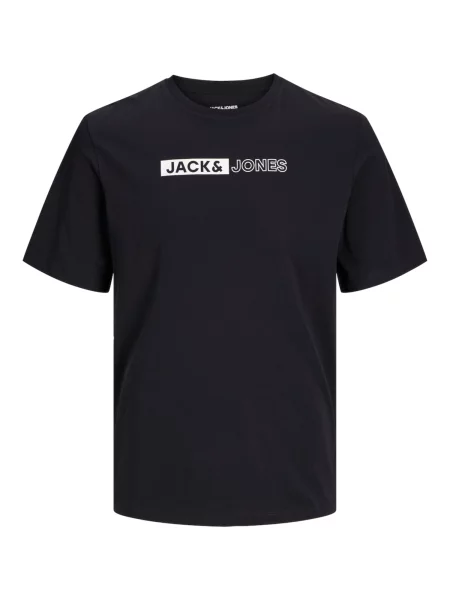 JACK & JONES Tricou negru alb