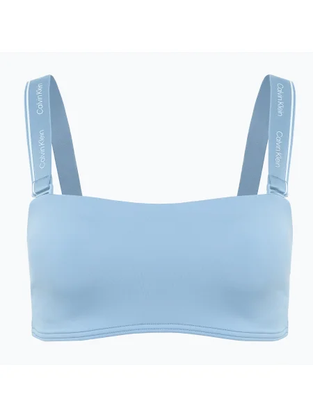 Costum de baie top Calvin Klein Removable Straps RP faded denim