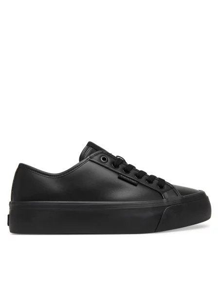 Αθλητικά Calvin Klein Vulc Flatf Lace Up Lth μαύρο