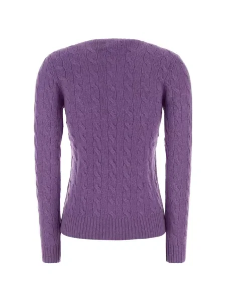 Pulover Polo Ralph Lauren cu broderie violet
