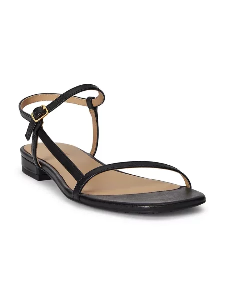 Lauren Ralph Lauren Kožené sandále Lauren Ralph Lauren Lainee čierna