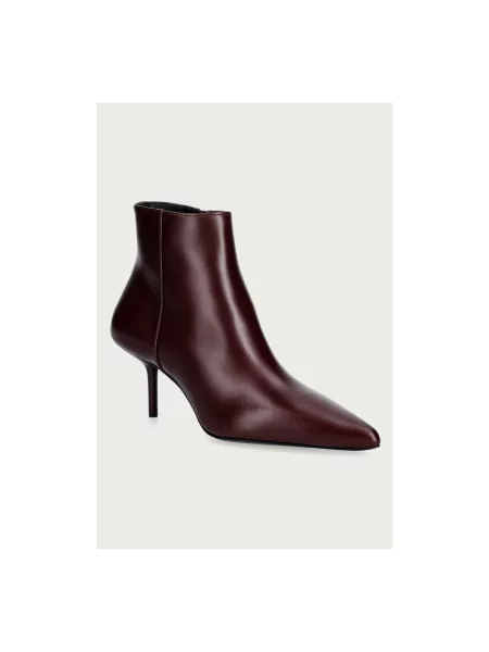 Max Mara Botki Mxalightbootie Bordowy czerwone