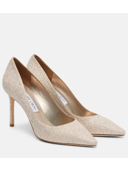 Pantofi cu toc Jimmy Choo auriu