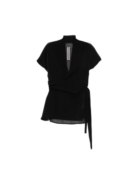Bluzka Rick Owens kopertowa czarna
