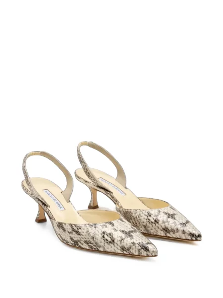 Pantofi cu toc Manolo Blahnik maro